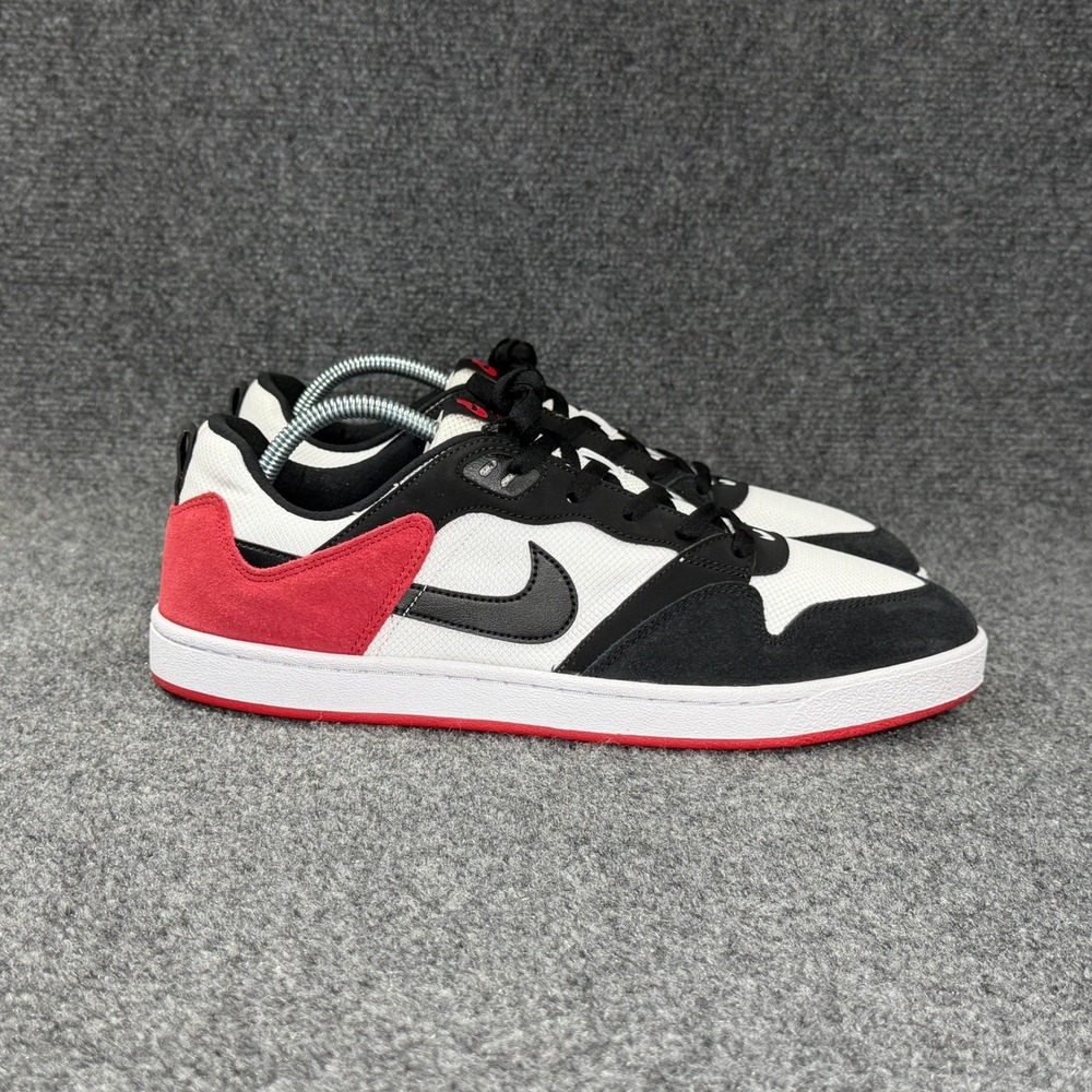 Nike SB Alleyoop Sneakers Men's 13 Black Toe Red Athletic Low Lace Retro Shoes